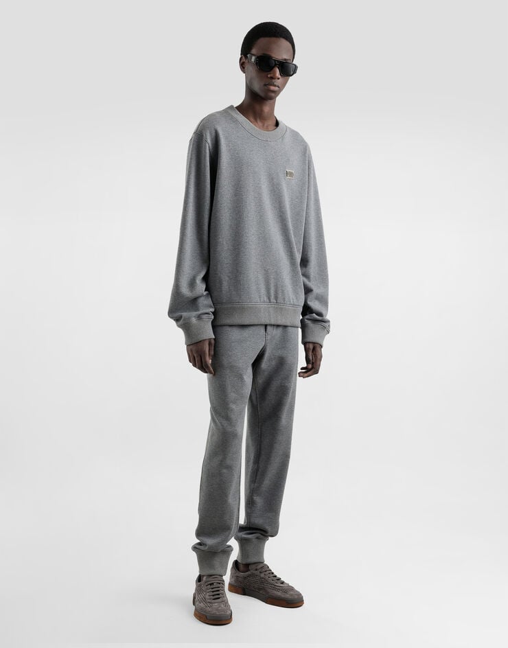 Dolce & Gabbana Pantalones De Chándal En Punto Elástico Con Placa