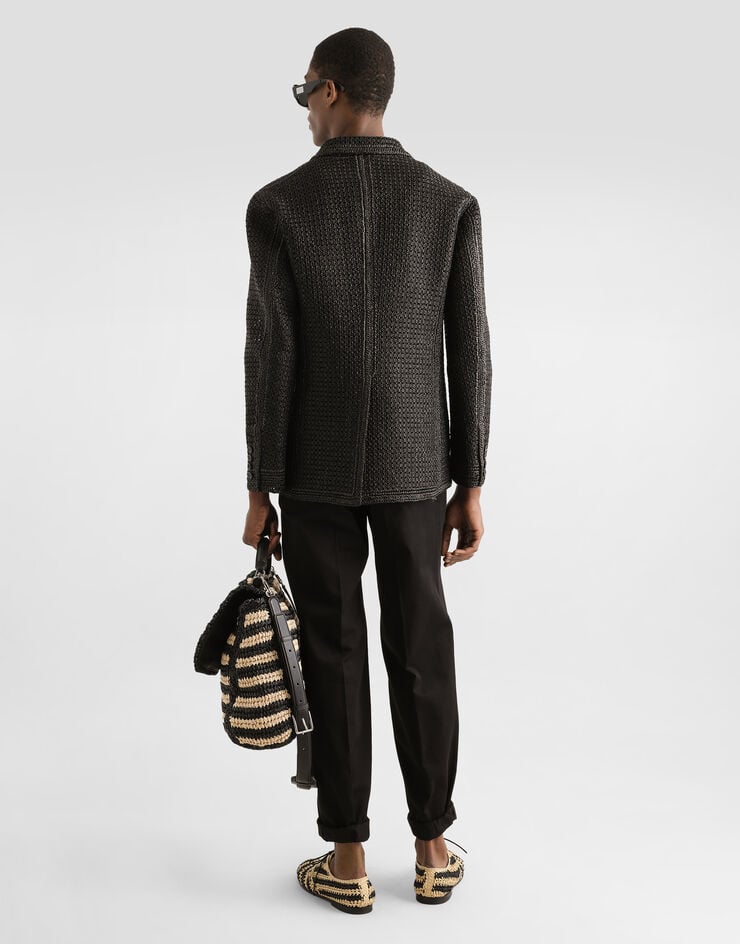 Dolce & Gabbana Pantalones De Gabardina De Algodón Con Doble Pinza