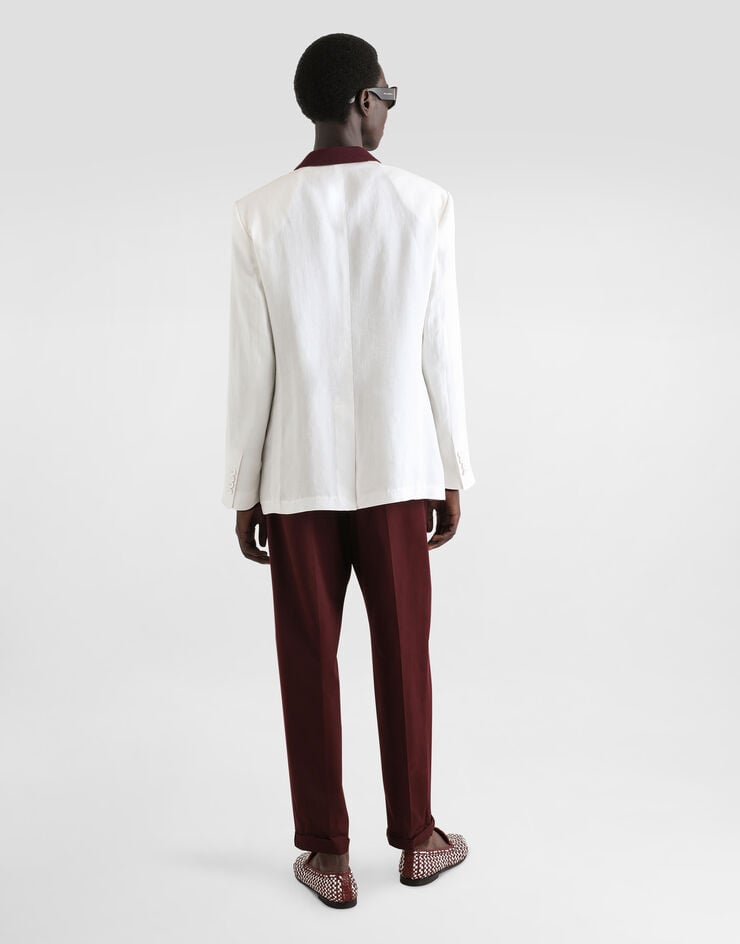 Dolce & Gabbana Pantalones De Gabardina De Algodón Con Doble Pinza