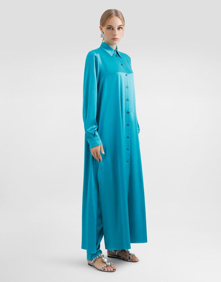 Dolce & Gabbana Pantalones De Raso De Seda Con Elástico En La Cintura