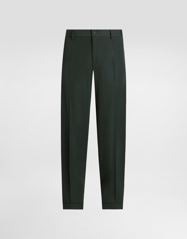 Dolce & Gabbana Pantalones de tela de lana con dobladillo