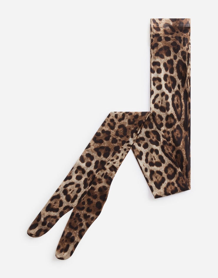 Dolce & Gabbana Pantis De Tul Con Estampado De Leopardo