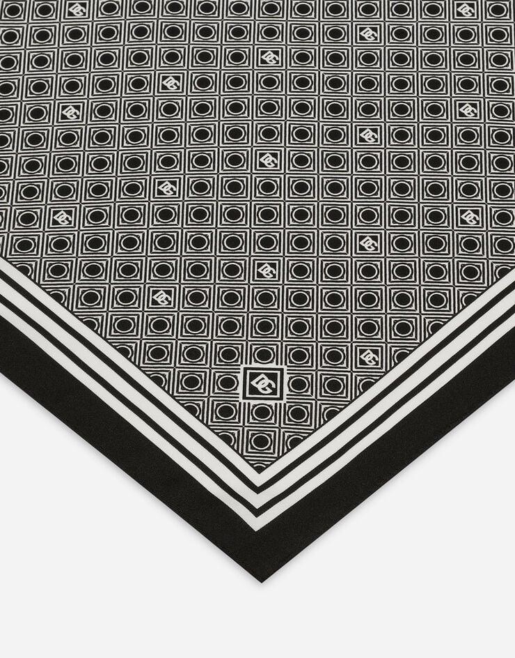 Dolce & Gabbana Pañuelo De Seda Con Micromotivo Estampado