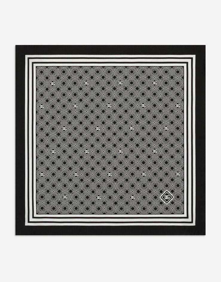 Dolce & Gabbana Pañuelo de seda con micromotivo estampado