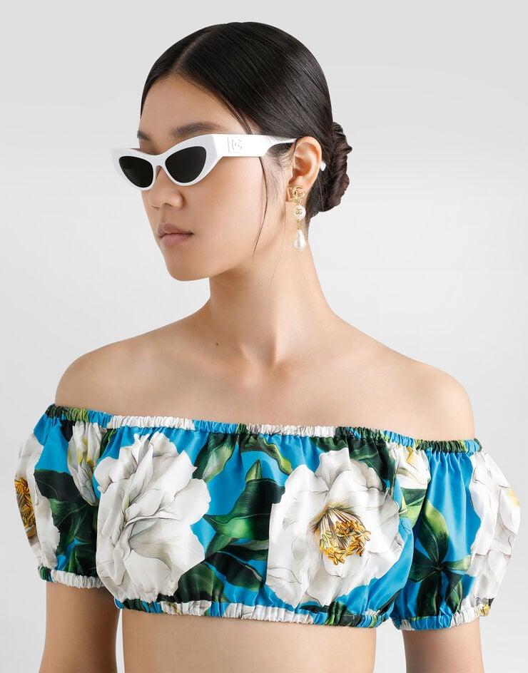 Dolce & Gabbana Pendientes Colgantes Con Cabujón Lágrima Y Logotipo DG