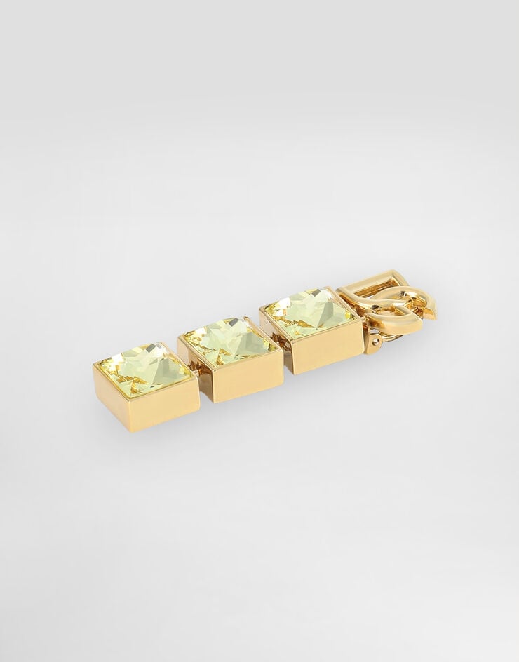 Dolce & Gabbana Pendientes Colgantes Con Logotipo DG Y Strass