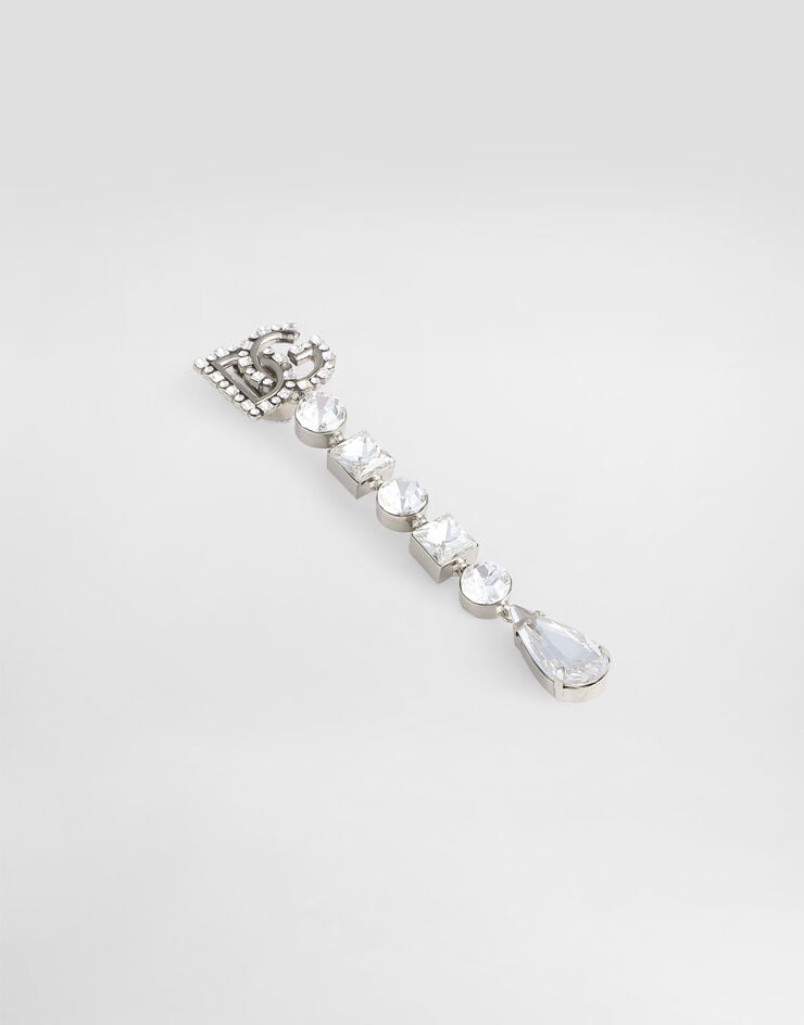 Dolce & Gabbana Pendientes Colgantes Con Strass Y Logotipo DG