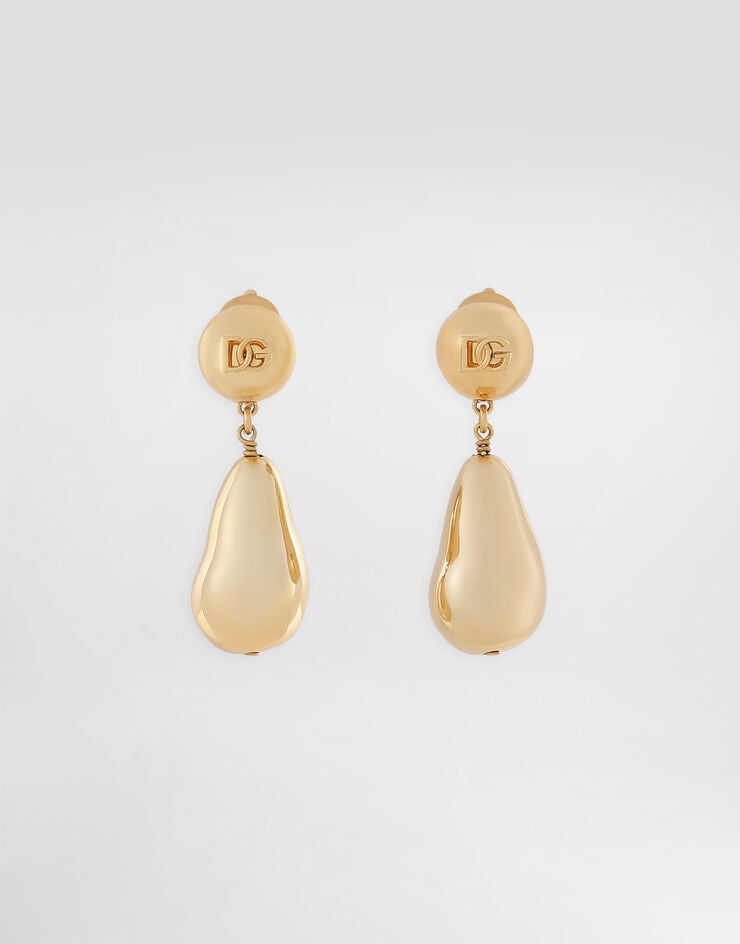Dolce & Gabbana Pendientes colgantes de lágrima con logotipo DG