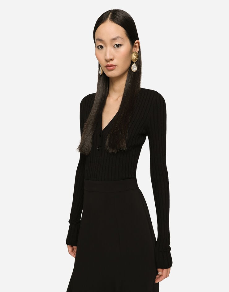 Dolce & Gabbana Pendientes Con Moneda Del Logotipo Y Colgantes De Strass