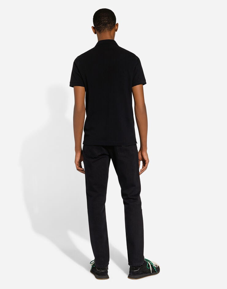 Dolce & Gabbana Polo De Algodón Con Logotipo DG Bordado