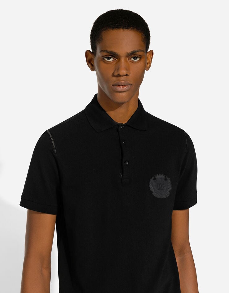Dolce & Gabbana Polo De Algodón Con Logotipo DG Bordado