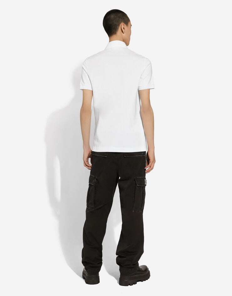 Dolce & Gabbana Polo De Algodón Con Logotipo DG Bordado
