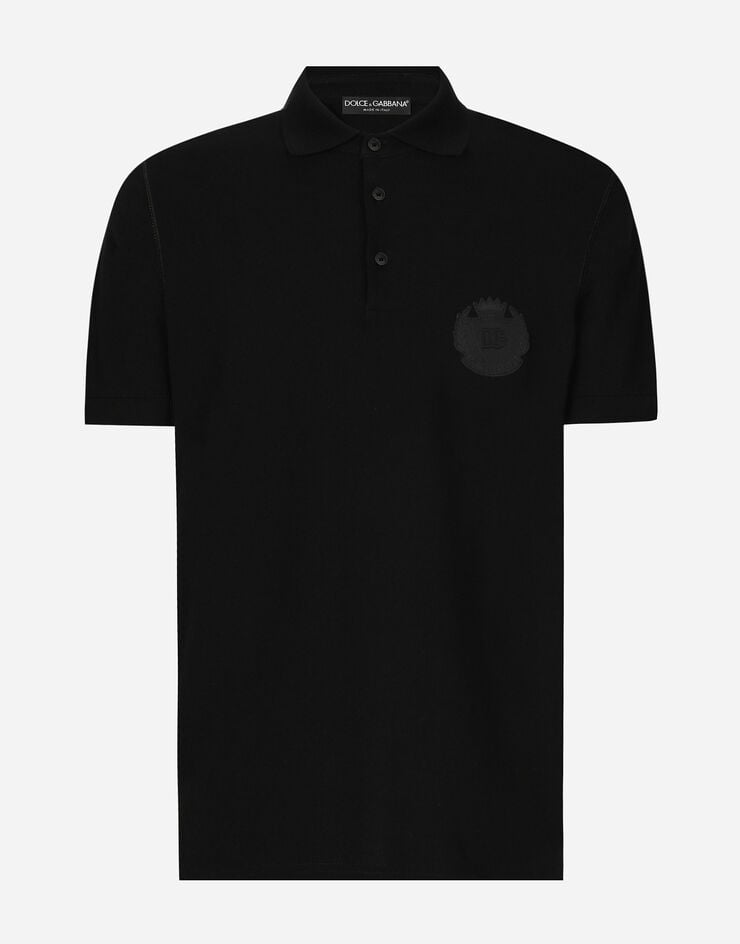 Dolce & Gabbana Polo de algodón con logotipo DG bordado