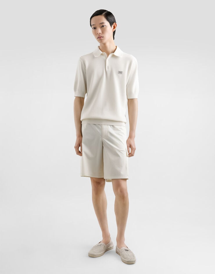 Dolce & Gabbana Polo De Algodón Con Placa Con Logotipo