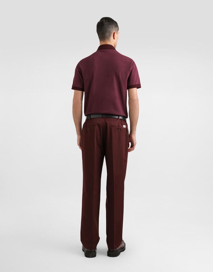 Dolce & Gabbana Polo De Algodón Con Placa Con Logotipo