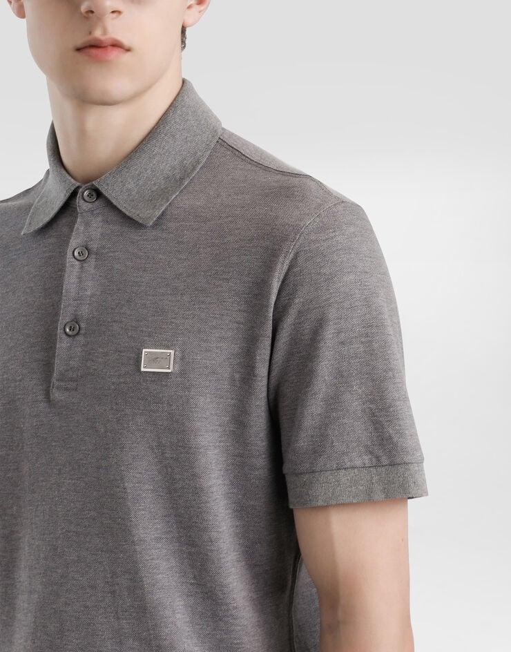 Dolce & Gabbana Polo De Algodón Con Placa Con Logotipo