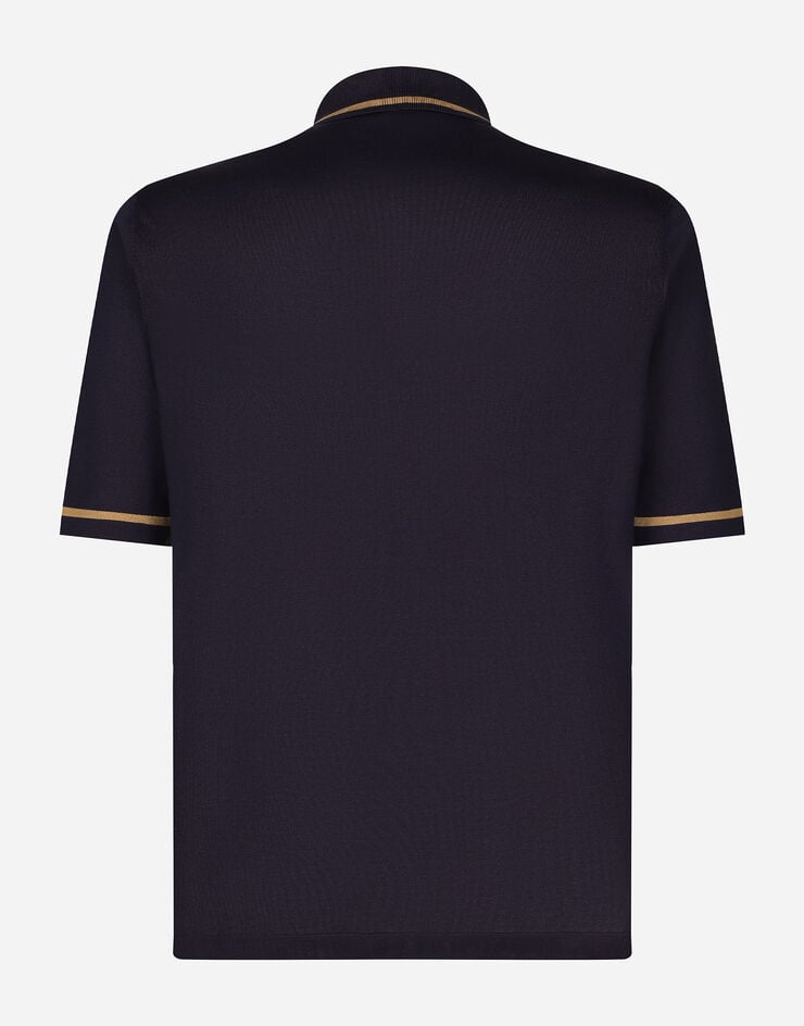 Dolce & Gabbana Polo De Seda Con Estampado De Relojes