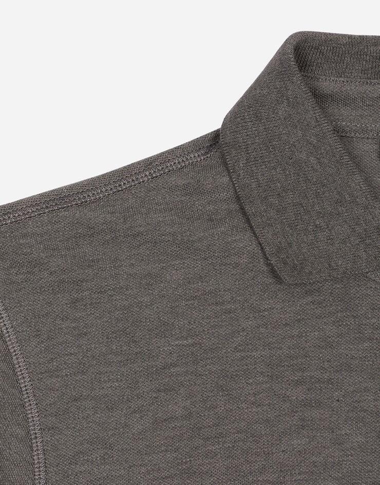 Dolce & Gabbana Polo En Piqué De Algodón Con Placa Con Logotipo