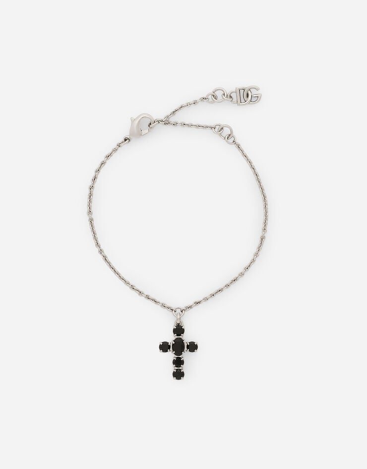 Dolce & Gabbana Pulsera de cadena con colgantes de cruz de strass