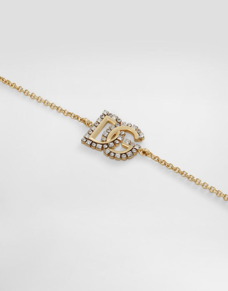 Dolce & Gabbana Pulsera De Cadena Fina Con Logotipo DG