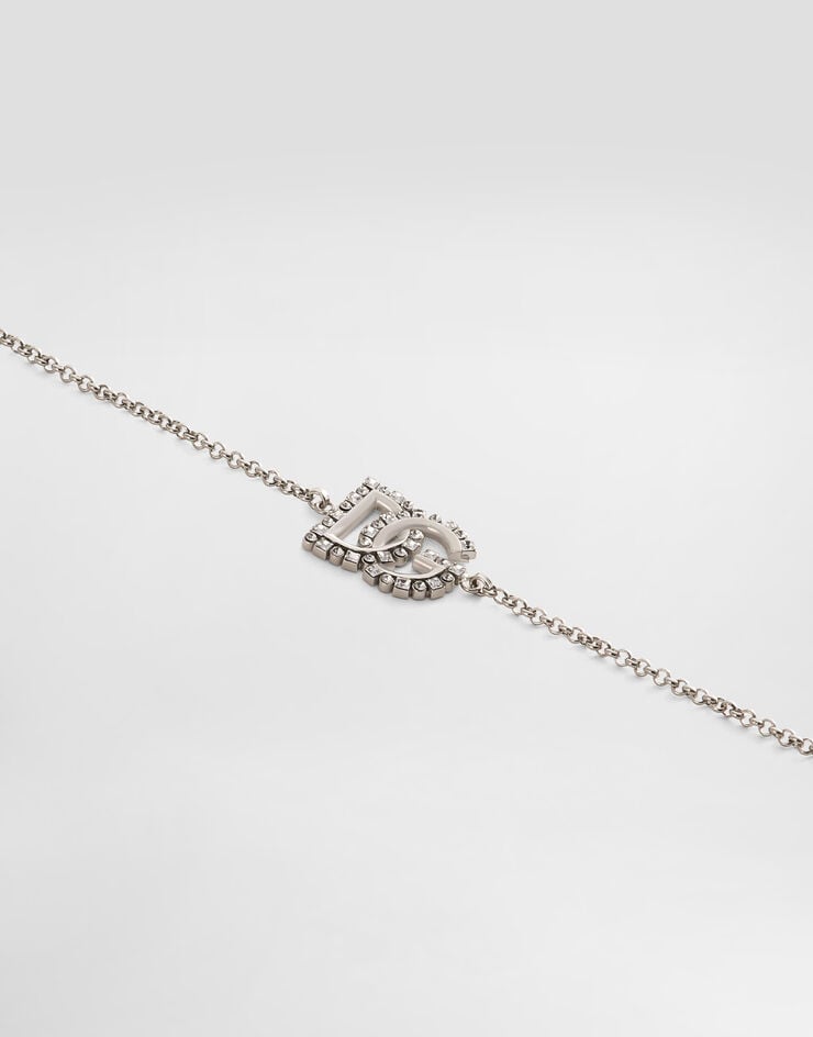 Dolce & Gabbana Pulsera De Cadena Fina Con Logotipo DG
