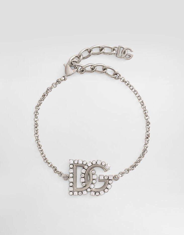 Dolce & Gabbana Pulsera de cadena fina con logotipo DG