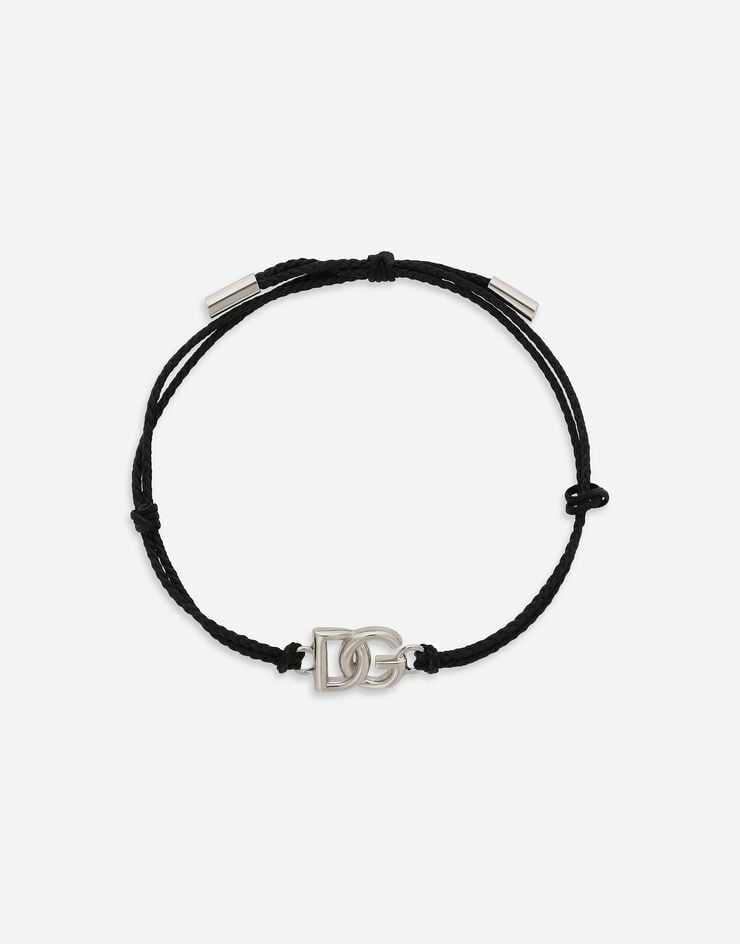 Dolce & Gabbana Pulsera de cuerda con logotipo DG pequeño