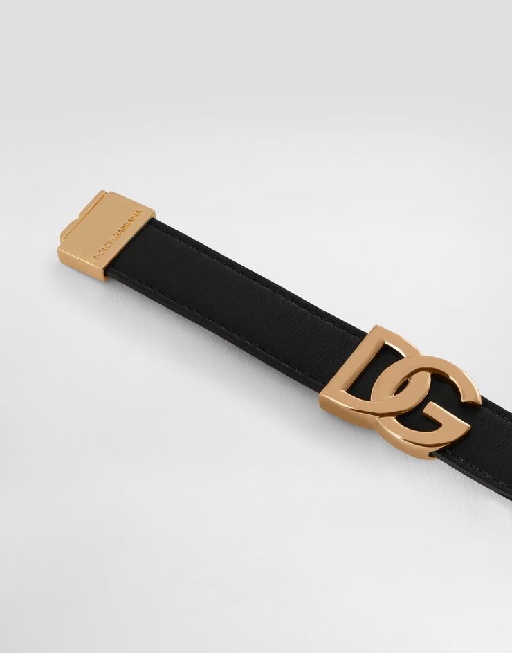 Dolce & Gabbana Pulsera En Piel De Becerro Con Logotipo DG