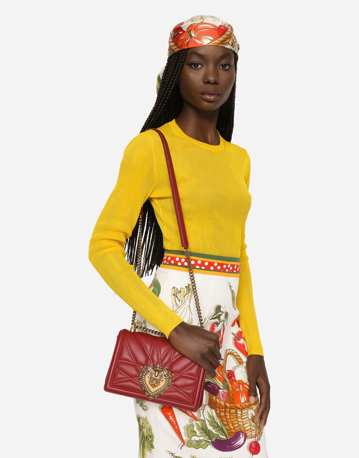 Dolce & Gabbana Sac Devotion Moyen Format En Cuir Nappa Matelassé