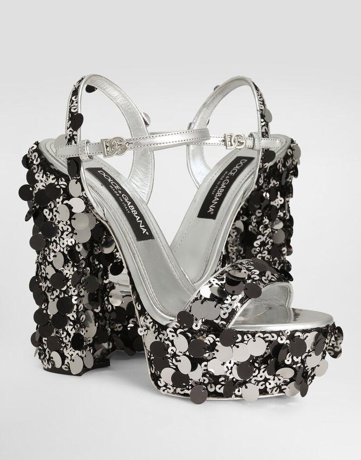 Dolce & Gabbana Sandalia De Plataforma Con Lentejuelas
