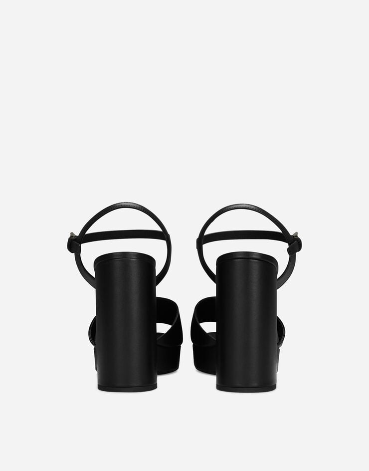 Dolce & Gabbana Sandalia De Plataforma En Piel De Becerro