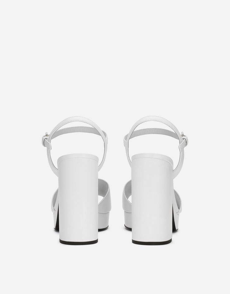 Dolce & Gabbana Sandalia De Plataforma En Piel De Becerro