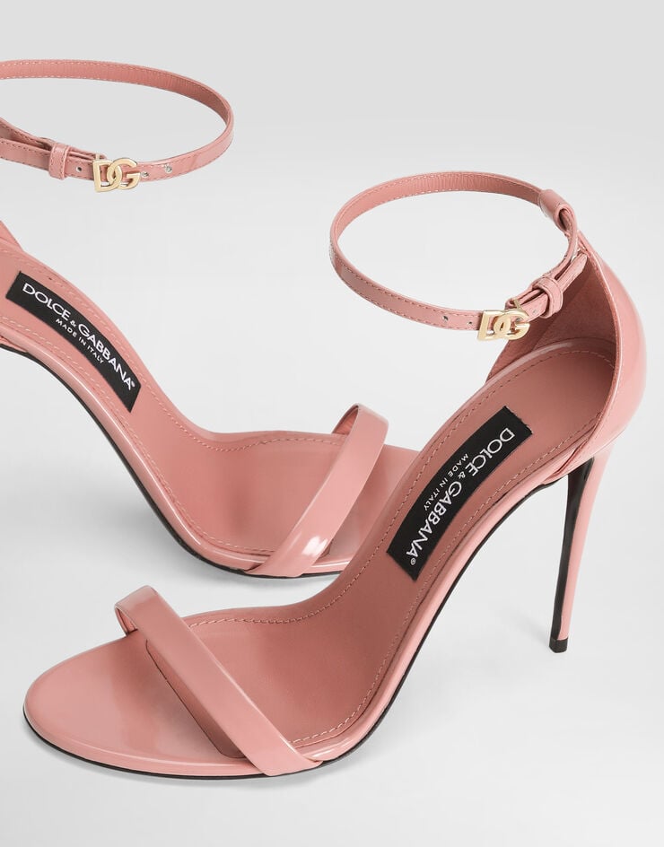 Dolce & Gabbana Sandalia En Piel De Becerro Brillante