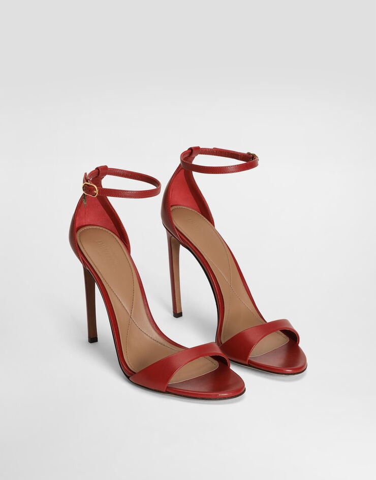 Dolce & Gabbana Sandalia En Piel De Cabritilla Brillante