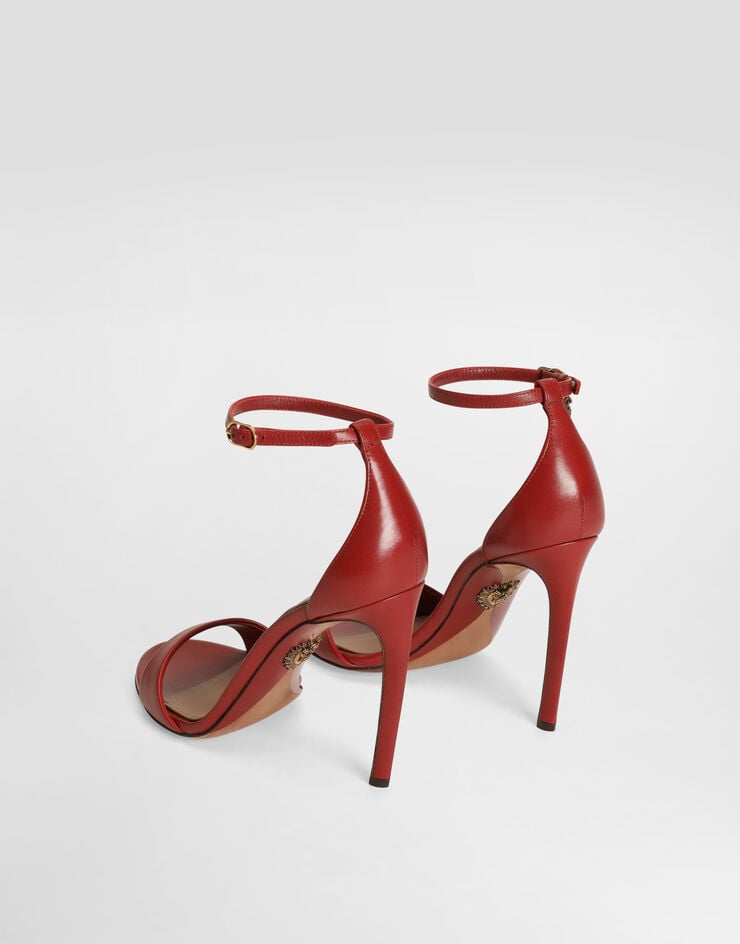 Dolce & Gabbana Sandalia En Piel De Cabritilla Brillante