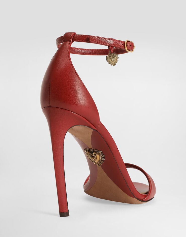 Dolce & Gabbana Sandalia En Piel De Cabritilla Brillante