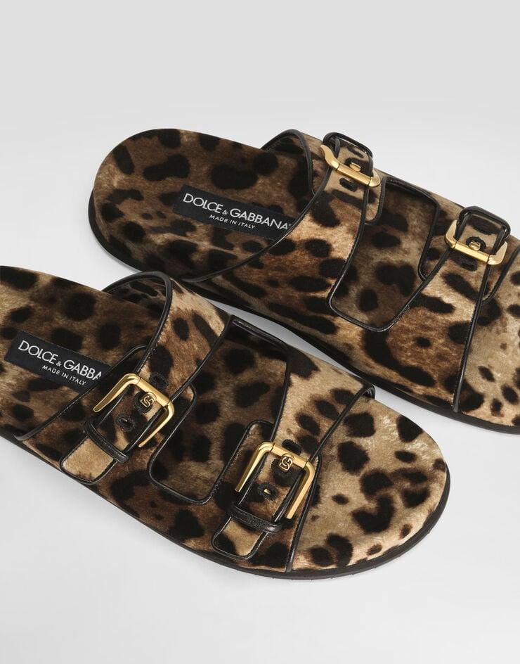 Dolce & Gabbana Sandalia Pala De Terciopelo Estampado