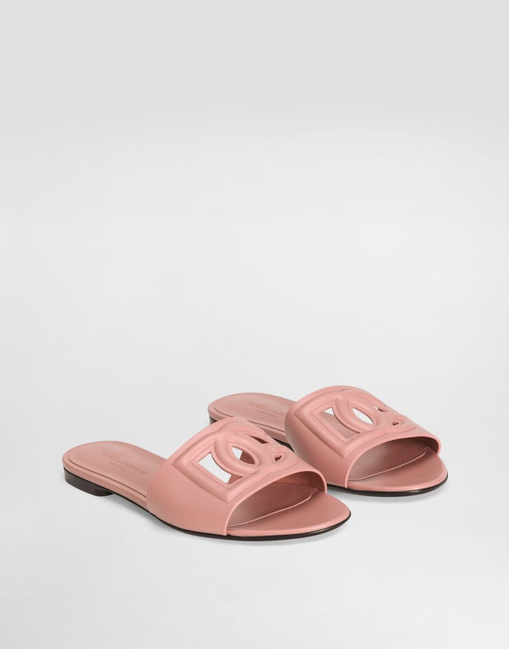 Dolce & Gabbana Sandalia Pala En Piel De Becerro Con Logotipo DG