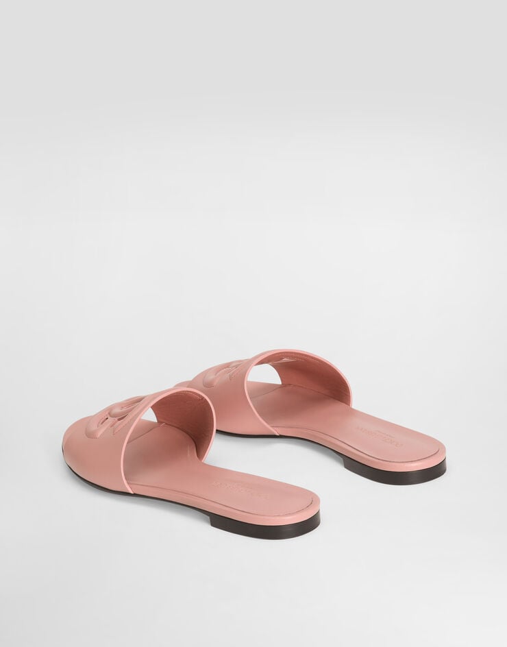 Dolce & Gabbana Sandalia Pala En Piel De Becerro Con Logotipo DG