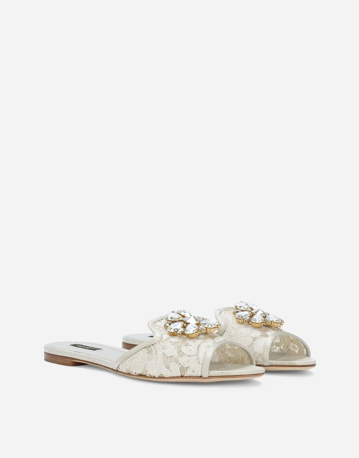 Dolce & Gabbana Sandalias Rainbow De Encaje Con Broche