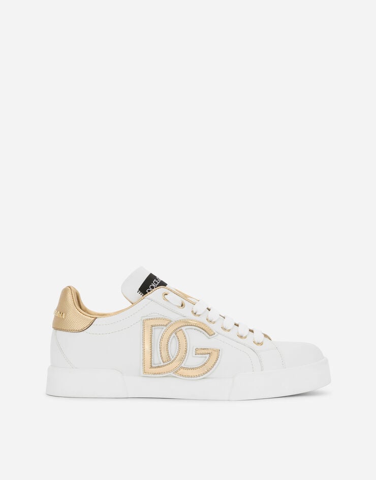Dolce & Gabbana Sneakers Portofino en cuir de veau à logo DG