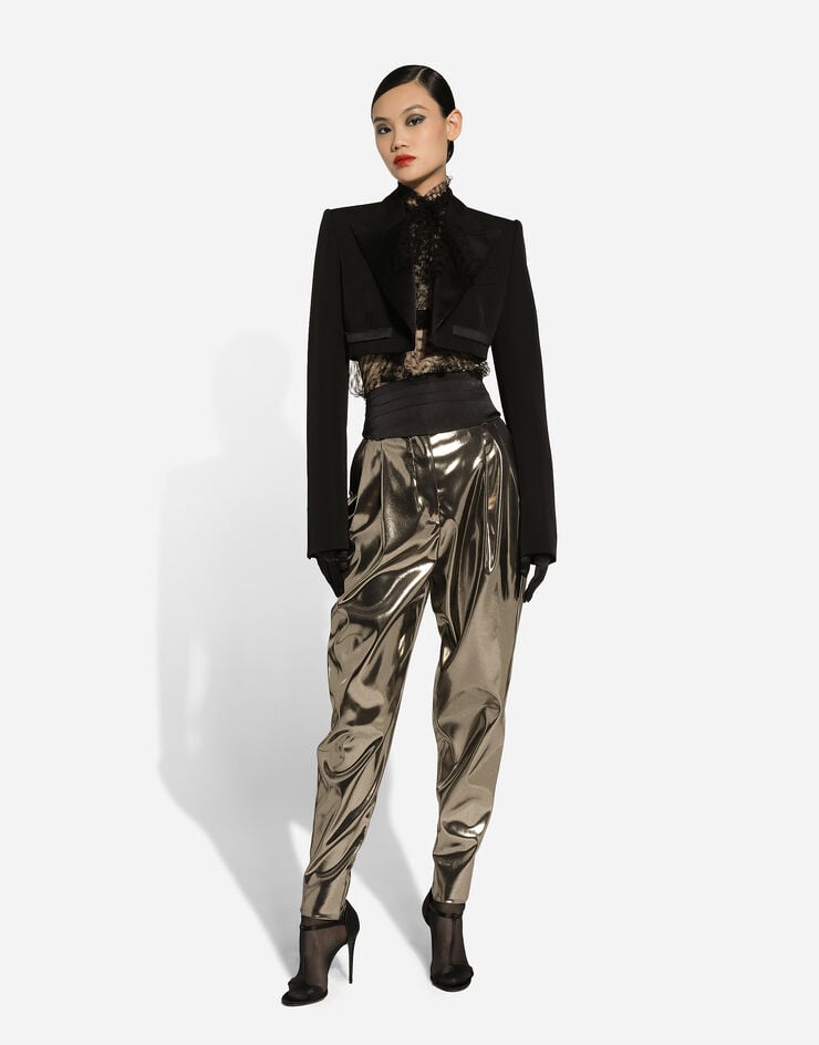 Dolce & Gabbana Spencer Tipo Esmoquin De Botonadura Sencilla En Gabardina De Lana