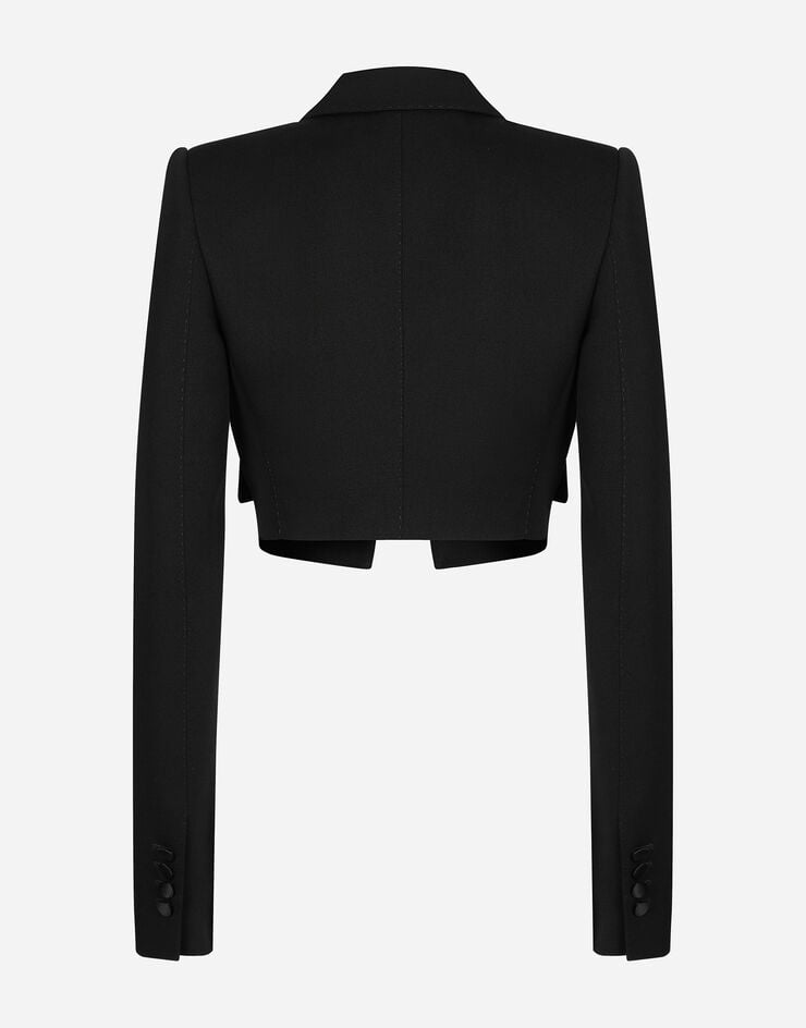 Dolce & Gabbana Spencer Tipo Esmoquin En Gabardina De Lana