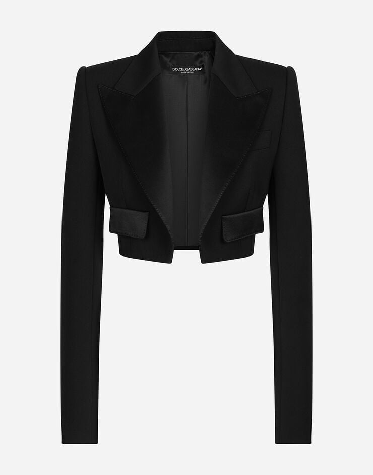 Dolce & Gabbana Spencer tipo esmoquin en gabardina de lana