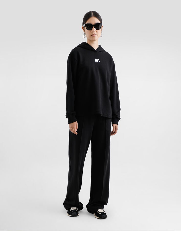 Dolce & Gabbana Sudadera Con Capucha De Punto Con DG Bordado