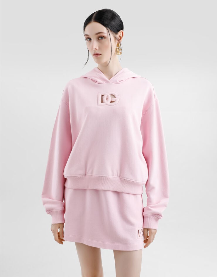 Dolce & Gabbana Sudadera Con Capucha De Punto Con DG Bordado En Relieve