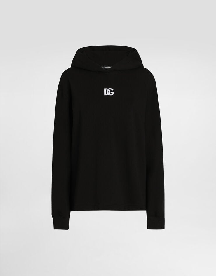 Dolce & Gabbana Sudadera Con Capucha De Punto Con DG Bordado