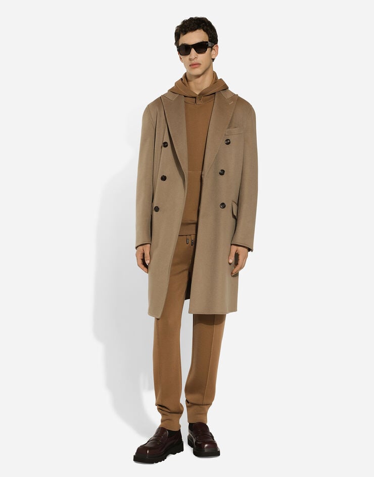 Dolce & Gabbana Sudadera De Lana Y Seda Con Capucha Y Parche DG