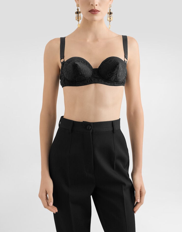 Dolce & Gabbana Sujetador Balconette De Encaje Con Copas Cónicas