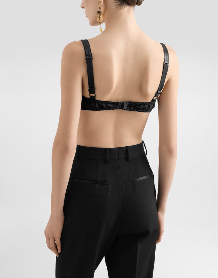 Dolce & Gabbana Sujetador Balconette De Encaje Con Copas Cónicas